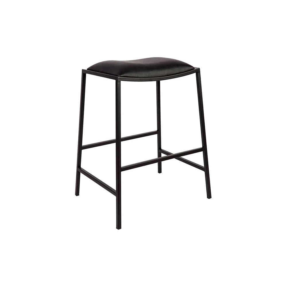 Kai Black Kitchen Stool - Black Vegan Leather