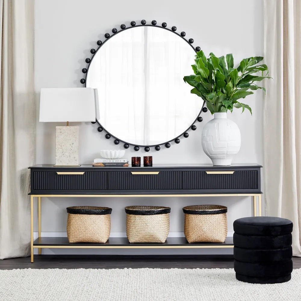 Ripple Black Console Table - Large – Attica House