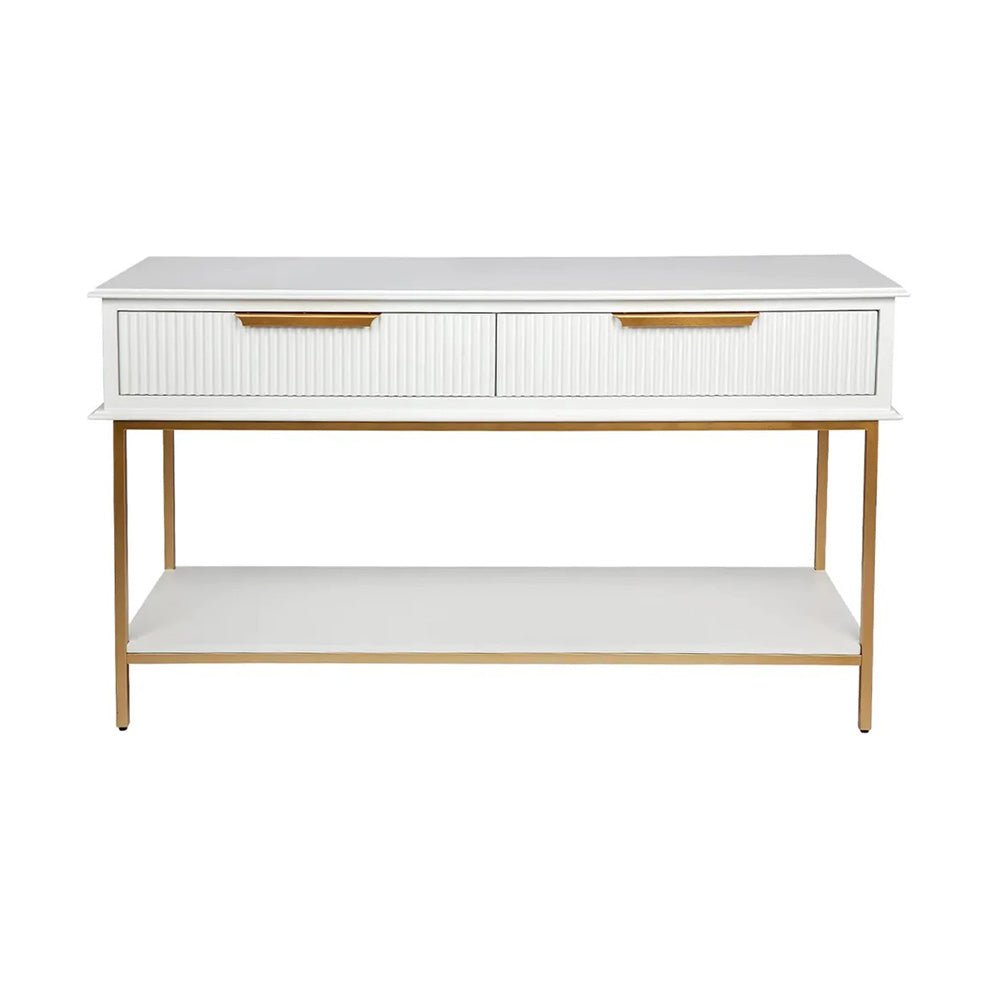 Ripple White Console Table - Small