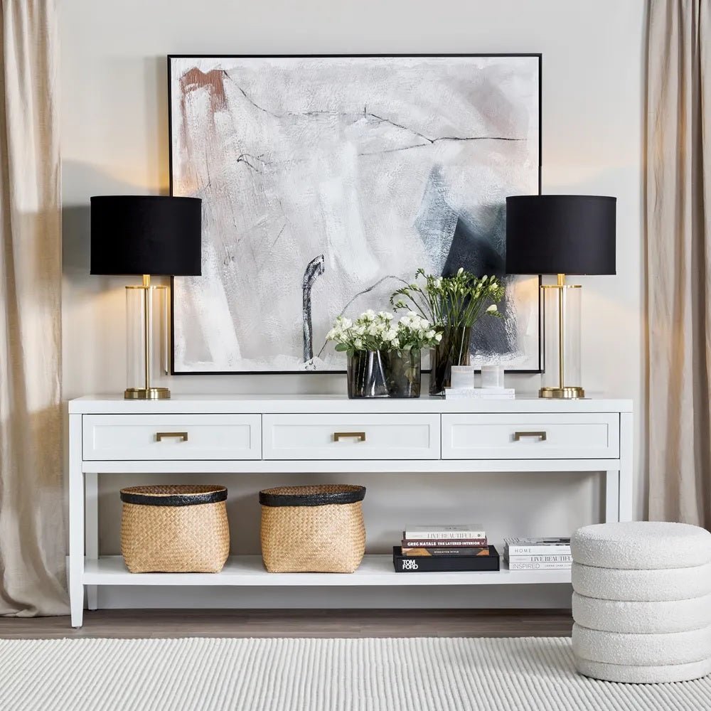 Entry Table White Living Room
