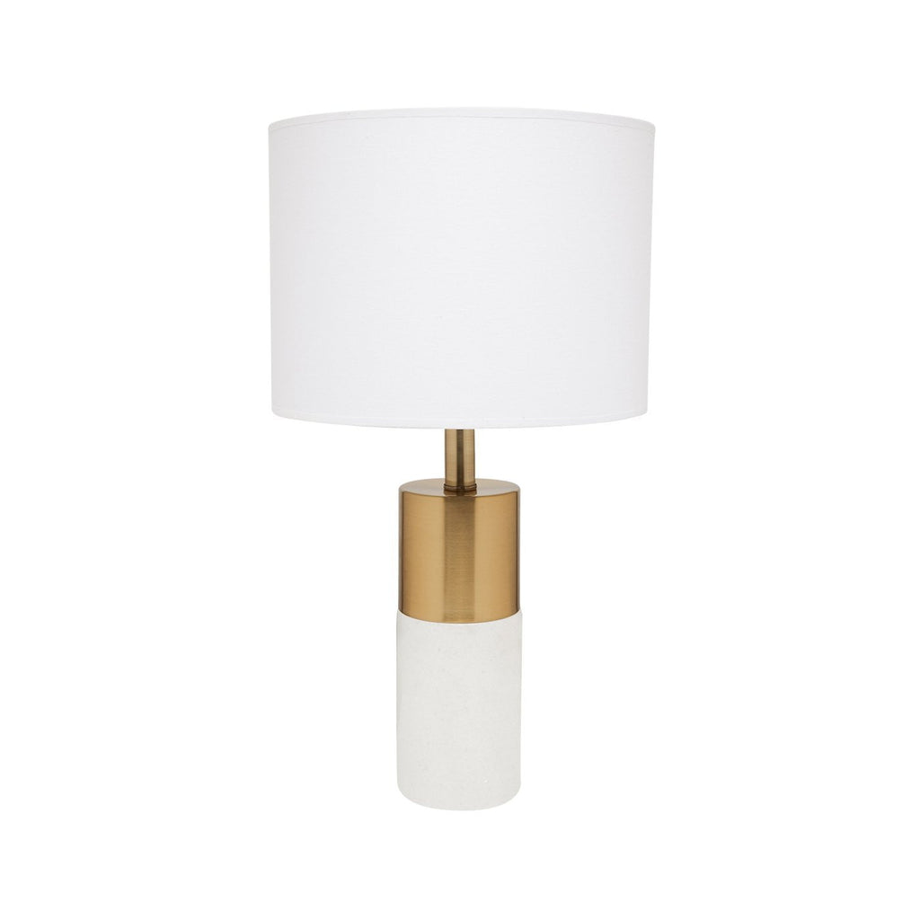 Lane White Table Lamp - Brass Base
