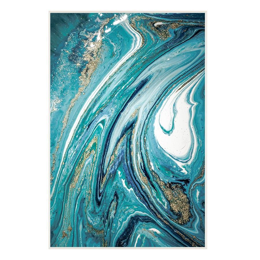 Transcendent 2 Teal Abstract Wall Art