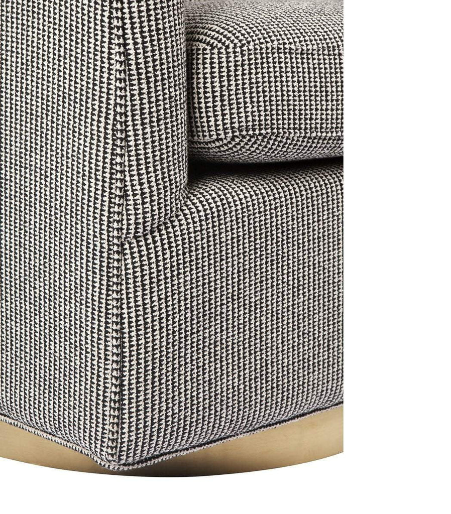 Belvedere  Swivel Arm Chair Black | Velvet Arm chair | Attica Home