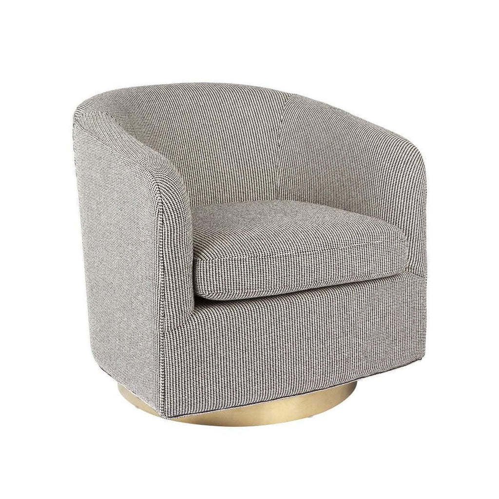 Belvedere swivel arm chair Black | Attica Luxury Furniture Sydney