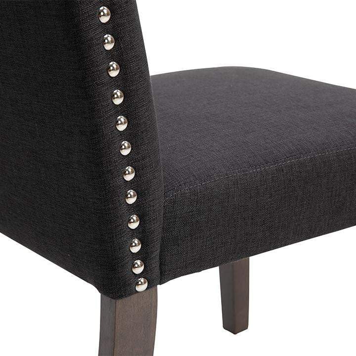 Lethbridge Studded Dining Chair - Charcoal
