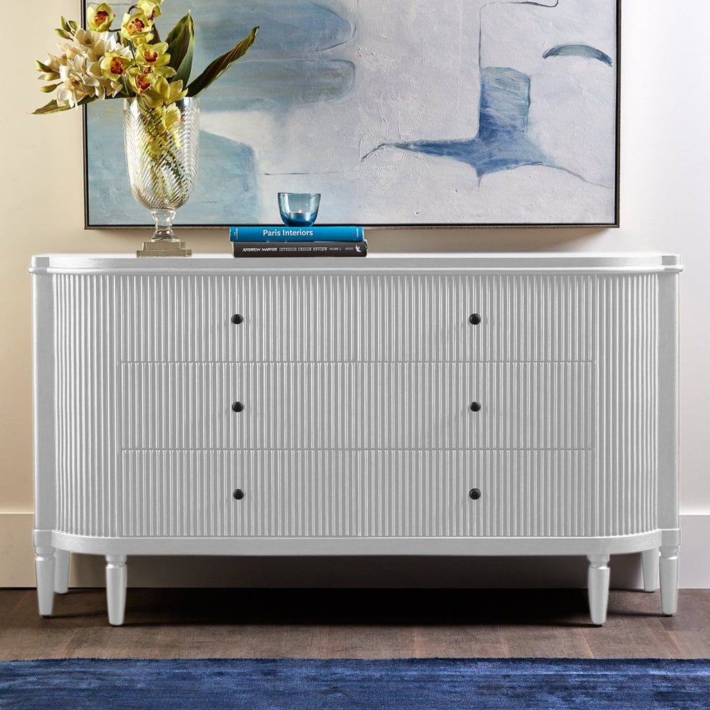 Arienne White Chest of Drawers | Art Deco Furniture