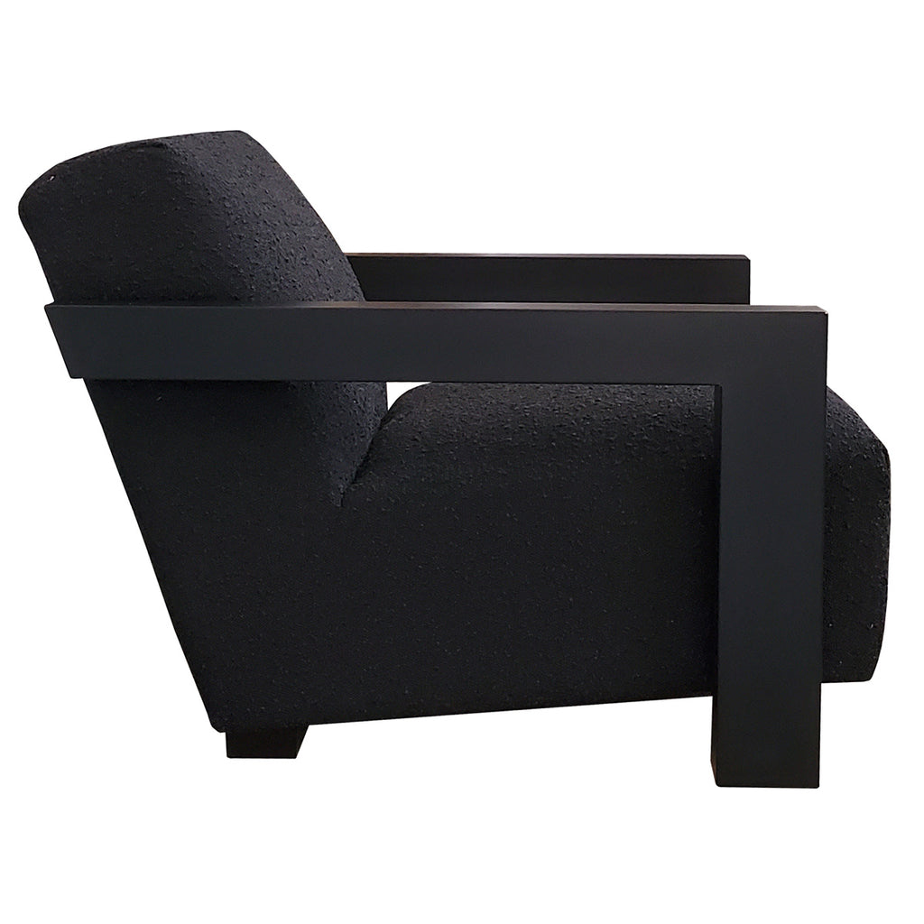 Morgan Black Boucle Armchair | Art Deco Armchair