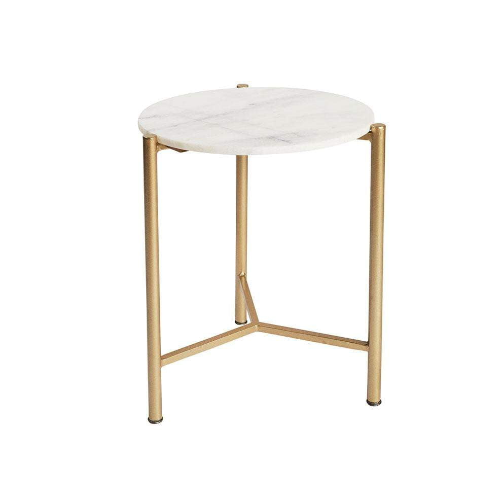 Guild Ascot Marble & Gold Side Table | Luxury Furniture Sydney