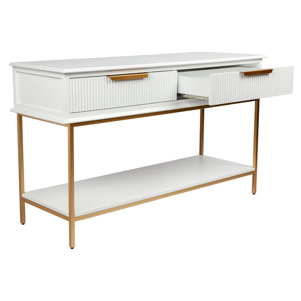 Ripple White Console Table - Small