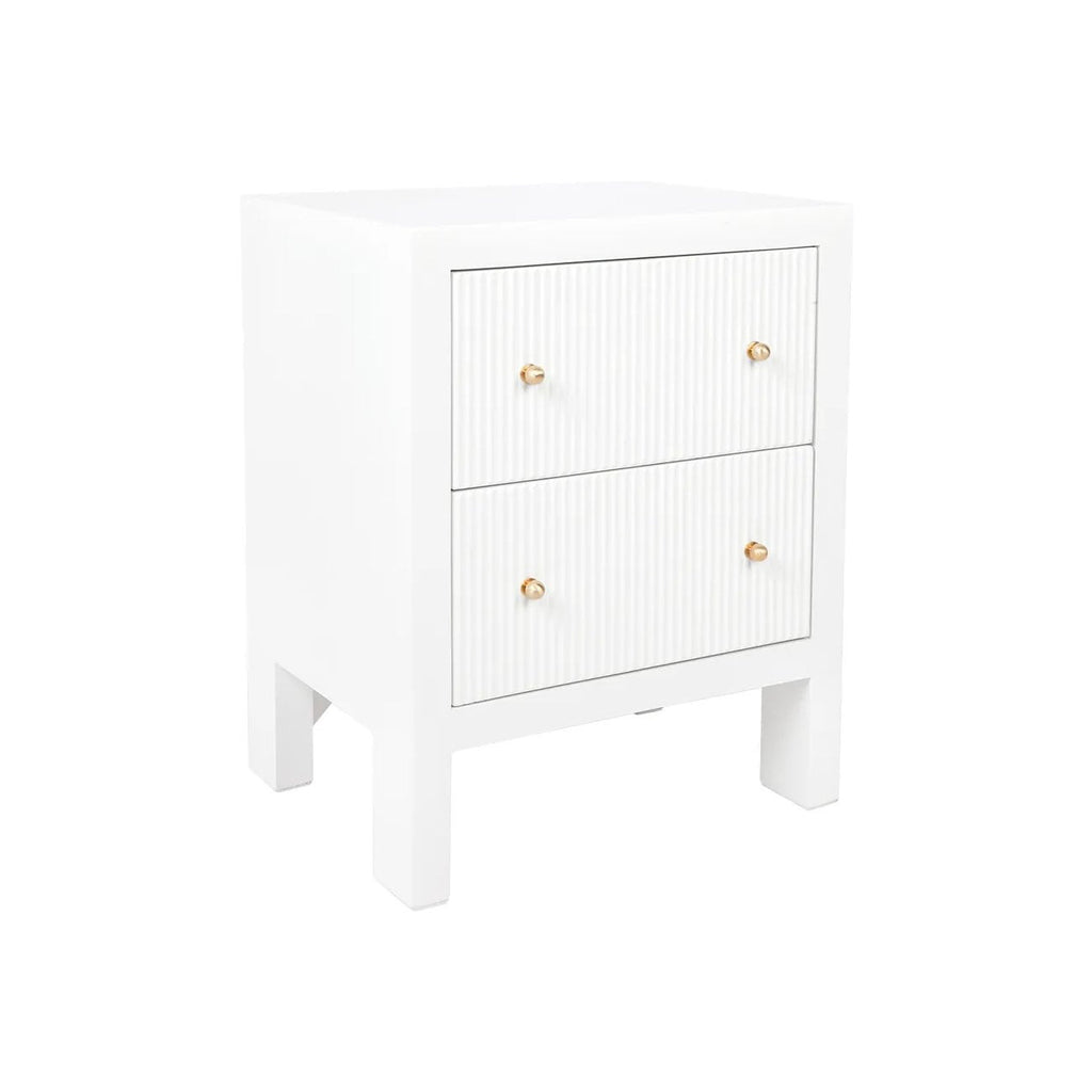 Adele Bedside Table Small White | Attica House