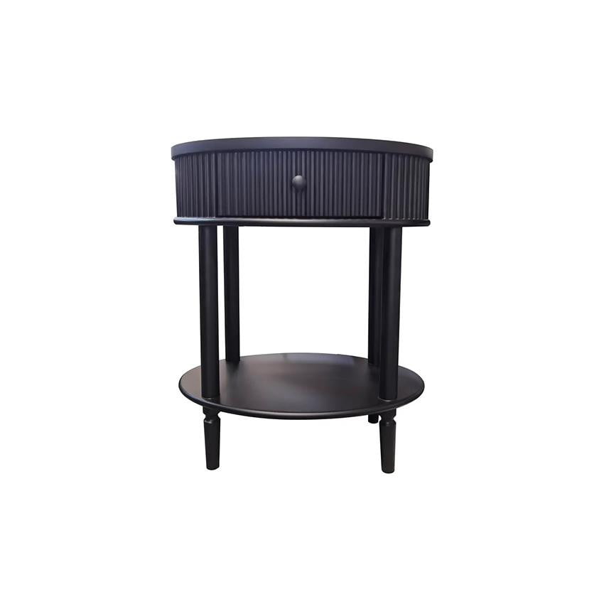 Arienne Bedside Table - Small Black