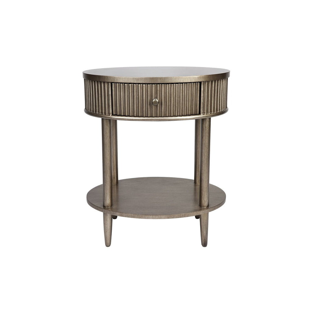 Arienne Gold Bedside Table - Oval