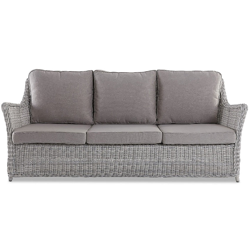 Amalfi 3-Seater Outdoor Rattan Sofa - White Grey