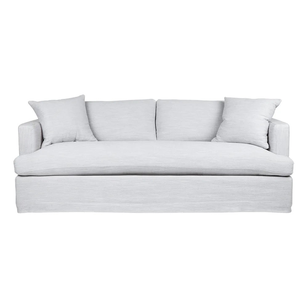 Burleigh 3 Seater Slip Cover Sofa - Grey Linen