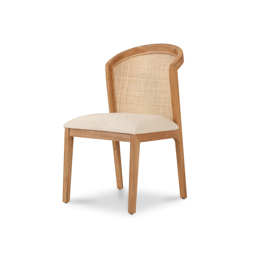 Belmont Cane Hampton Style Dining Chair - Light Beige