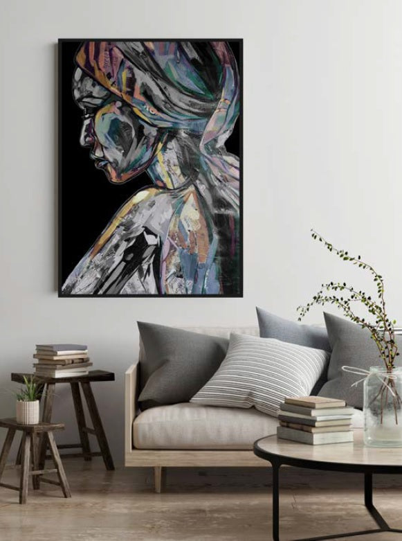 Braid Abstract Wall Art | Portrait Abstract Art