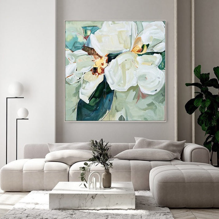 Breathe Relaxing Abstract Wall Art| Floral Wall Art