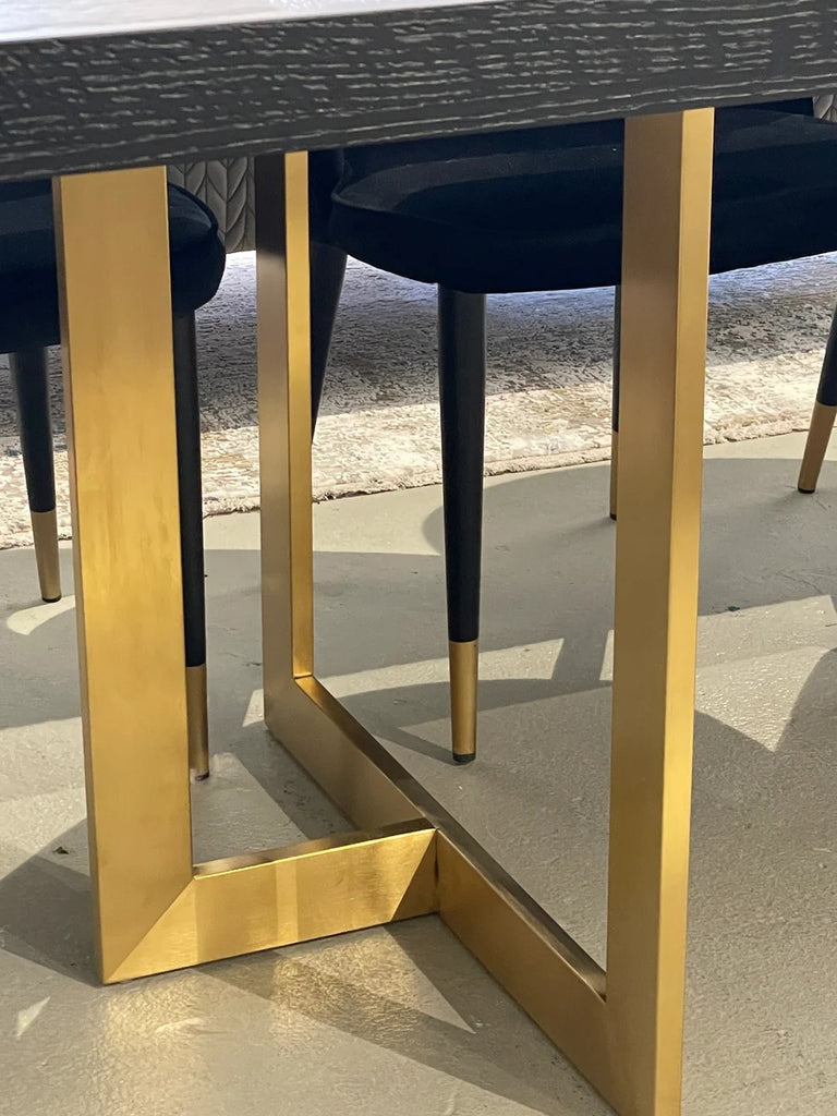 Marlowe Black & Gold Dining Table