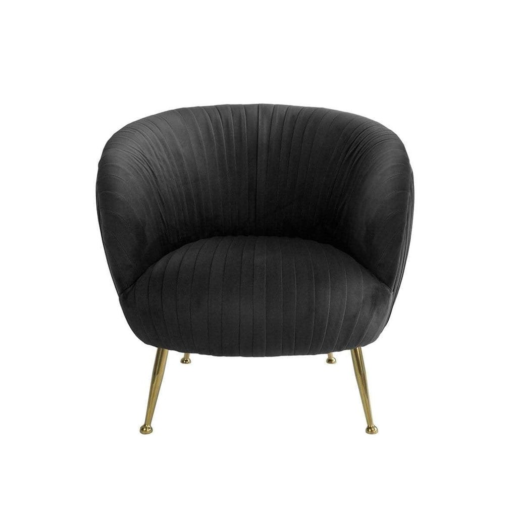 Paris Black Velvet Armchair |Black Armchairs