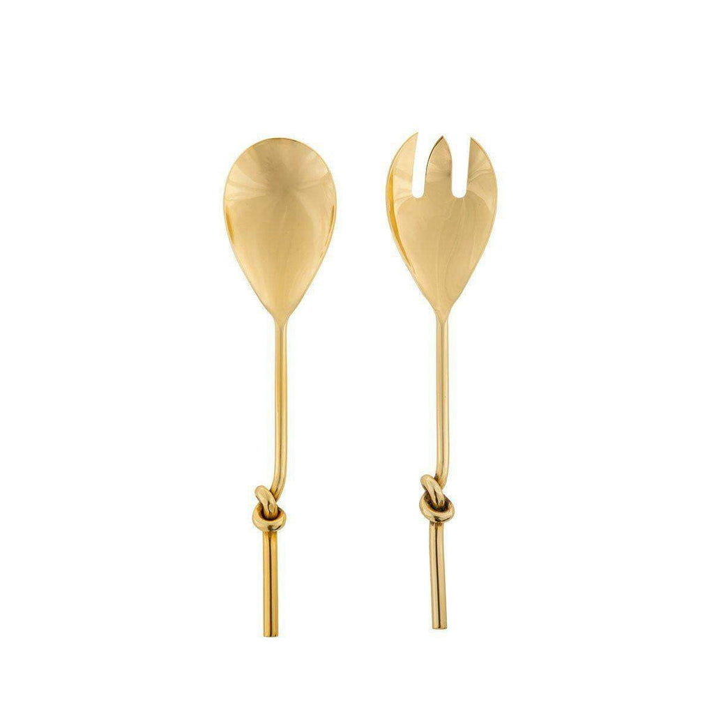 Gold Knot Serving Spoons