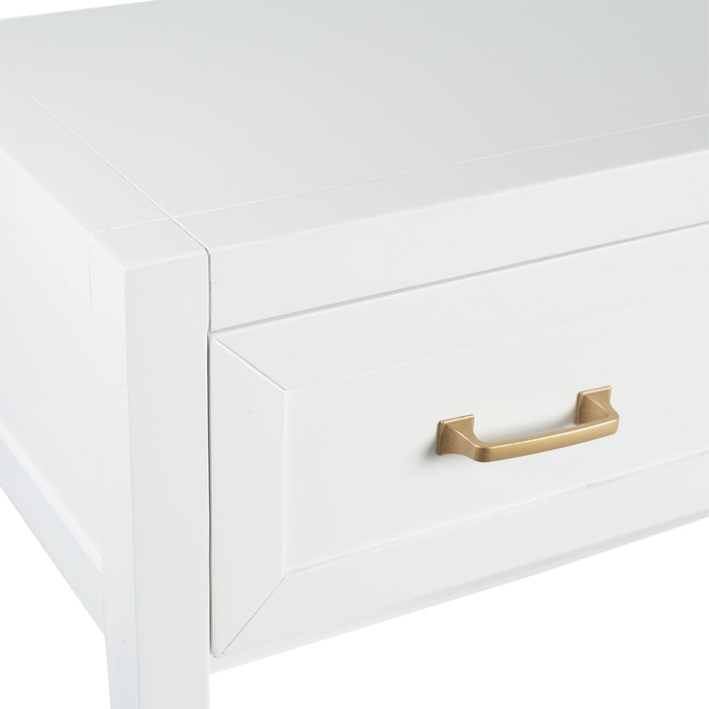 Guild White Console Table - Gold | Hamptons Console Table 