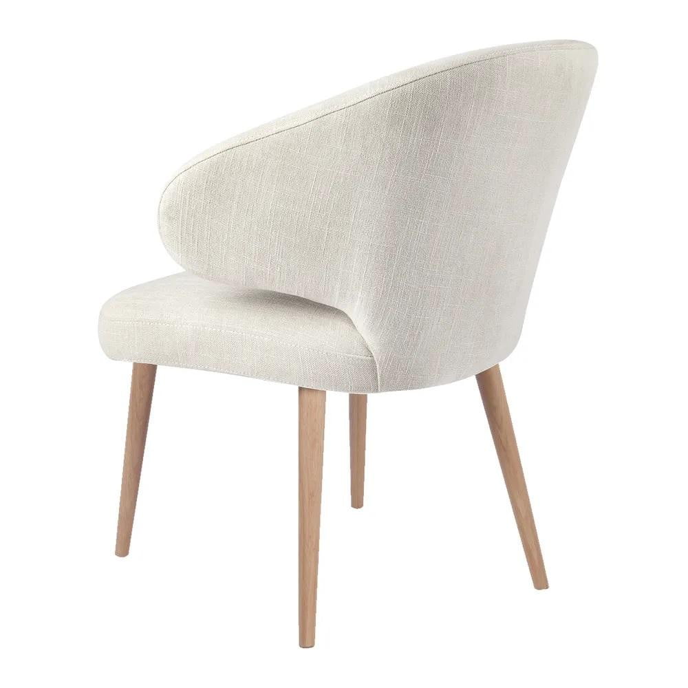 Harlow White Linen Dining Chair | Hamptons Dining Chair 