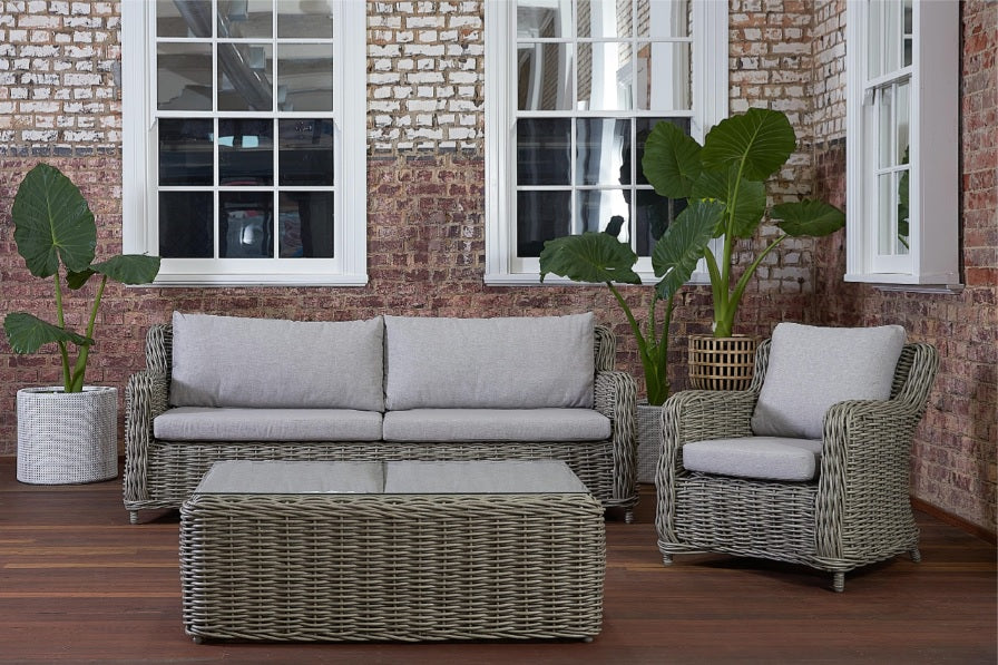 Harrison 2.5 Seater Sofa- Grey | Hamptons Style Outdoor Furniture