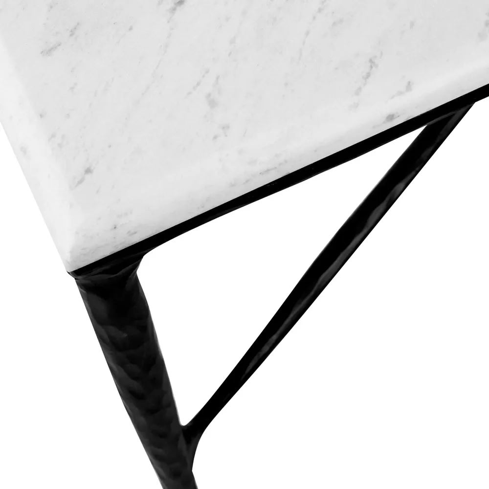Heston Rectangular Marble Coffee Table - Black