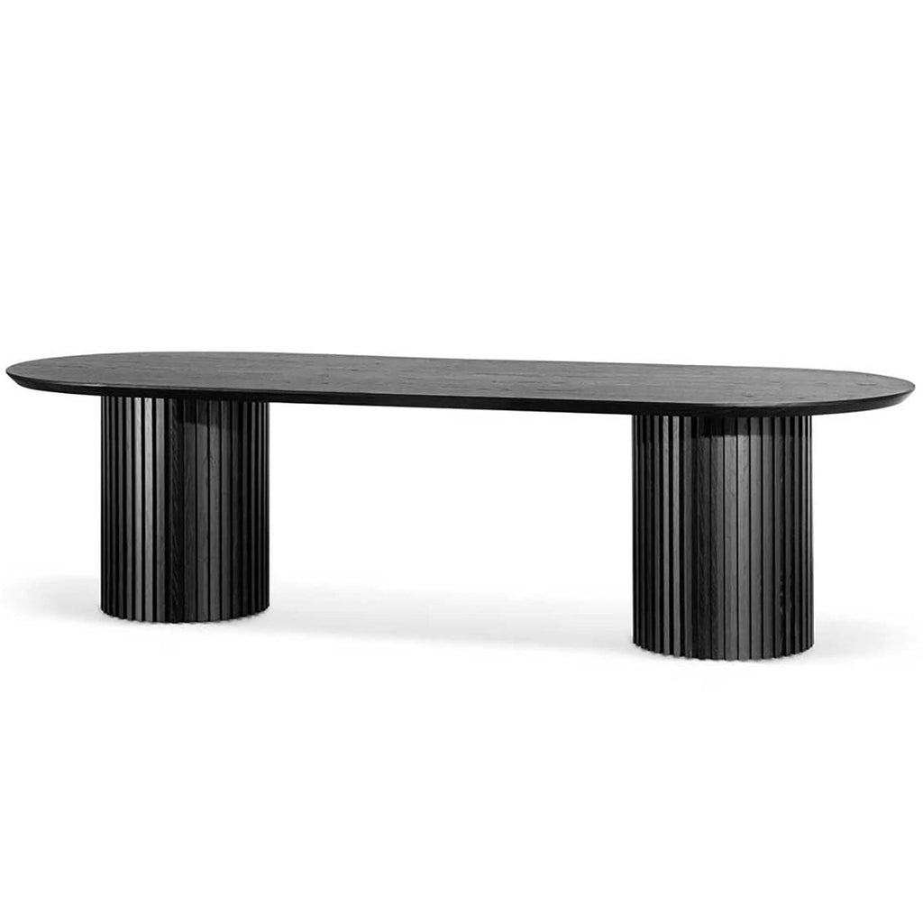 Hunter Black Oval Dining Table - 2.8m