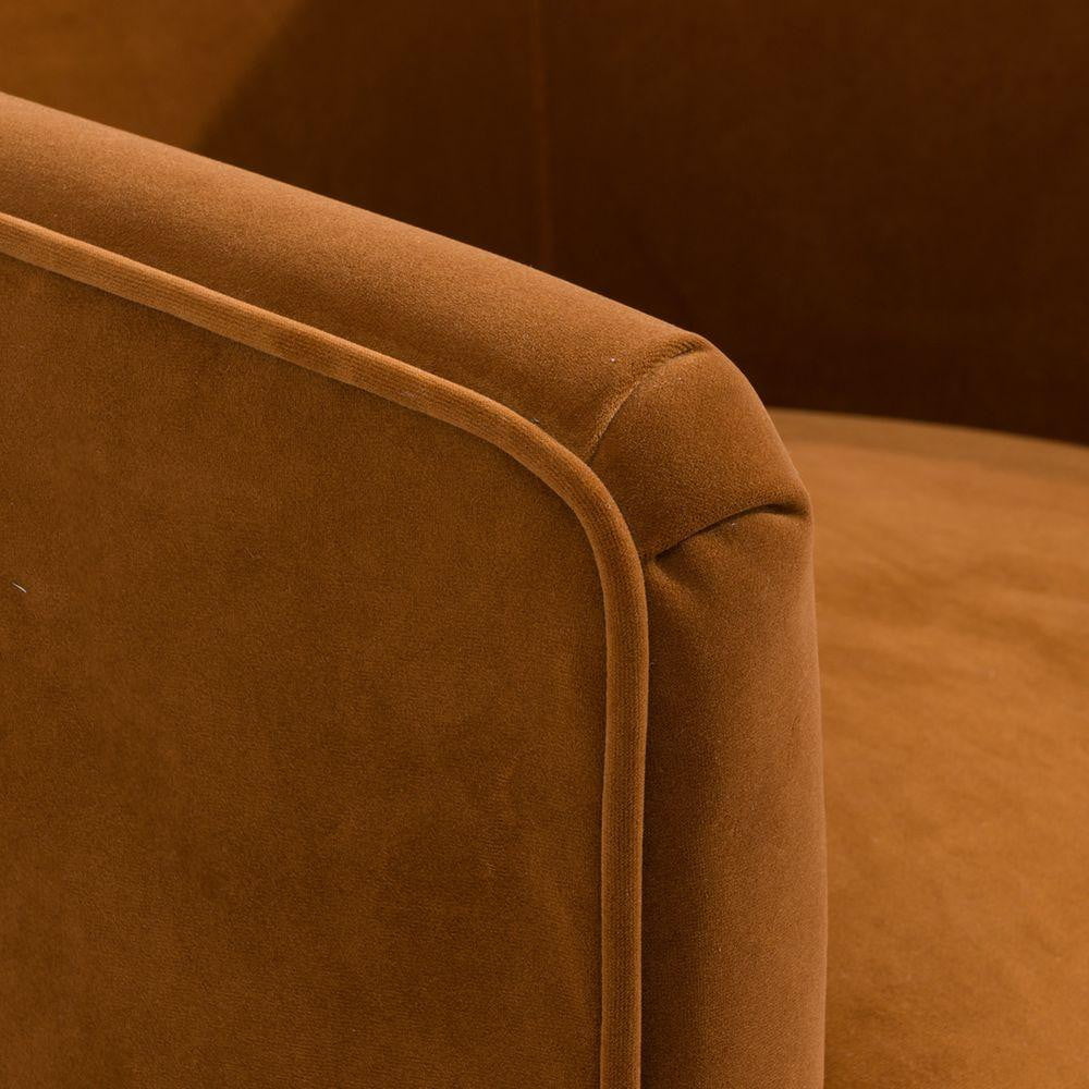 Koko Velvet Armchair - Caramel | Modern Furniture