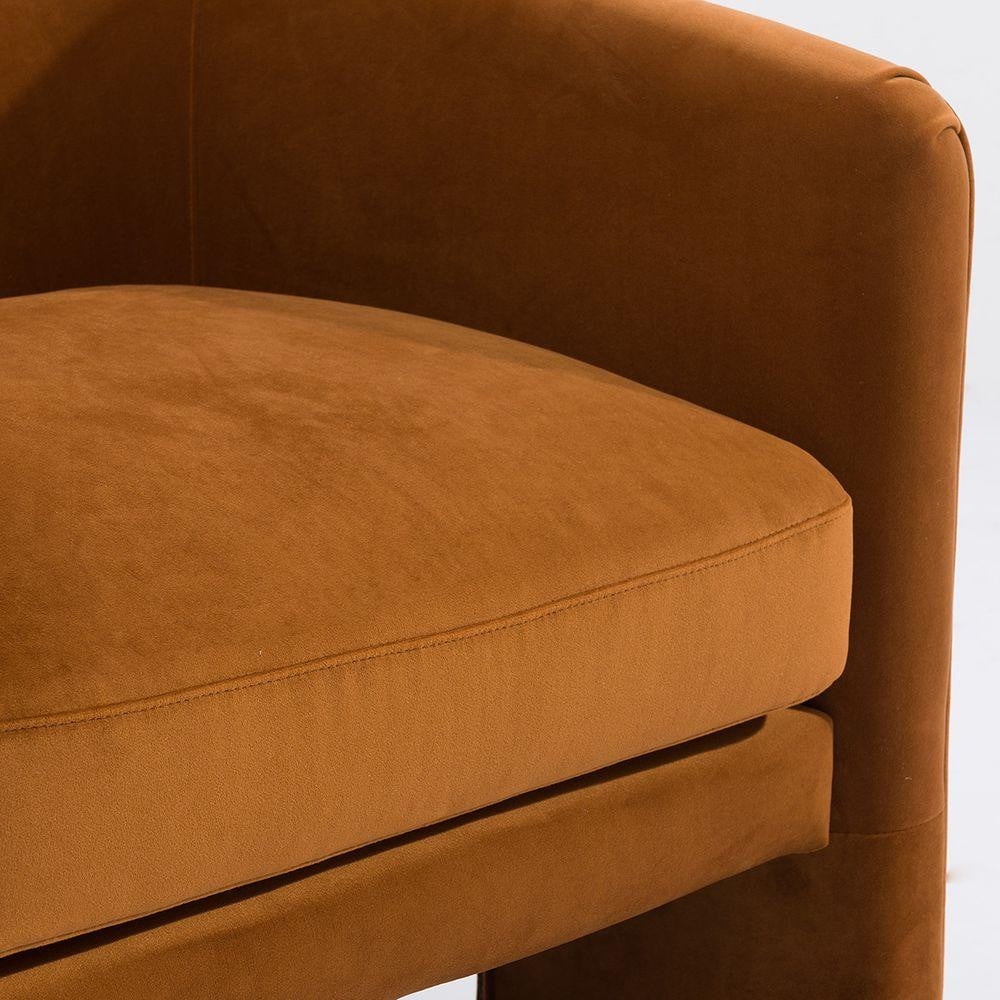 Koko Velvet Armchair - Caramel | Modern Contemporary Furniture