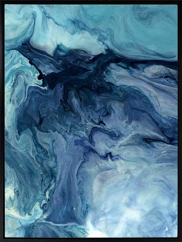 Mysterious Blue 2 Abstract Wall Art Print