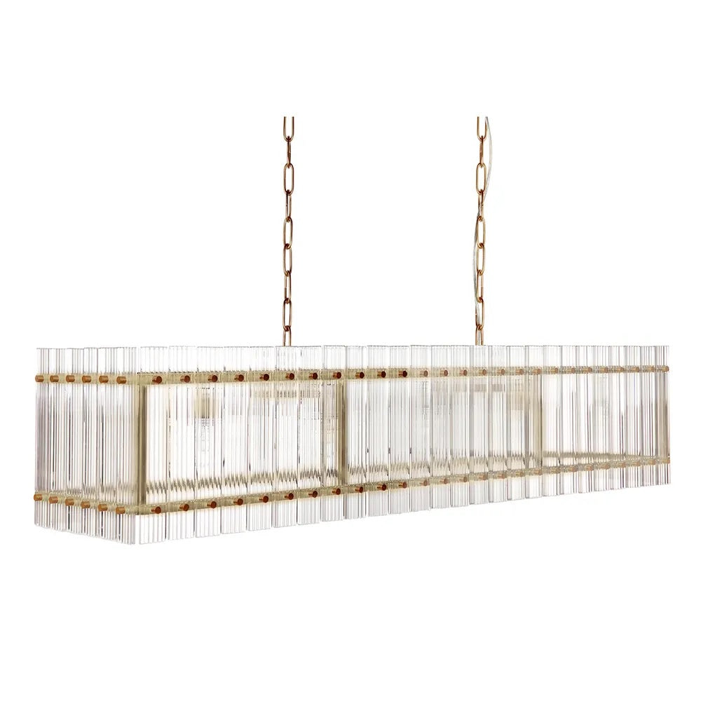Paloma Pendant - Linear Brass | Art Deco Lighting