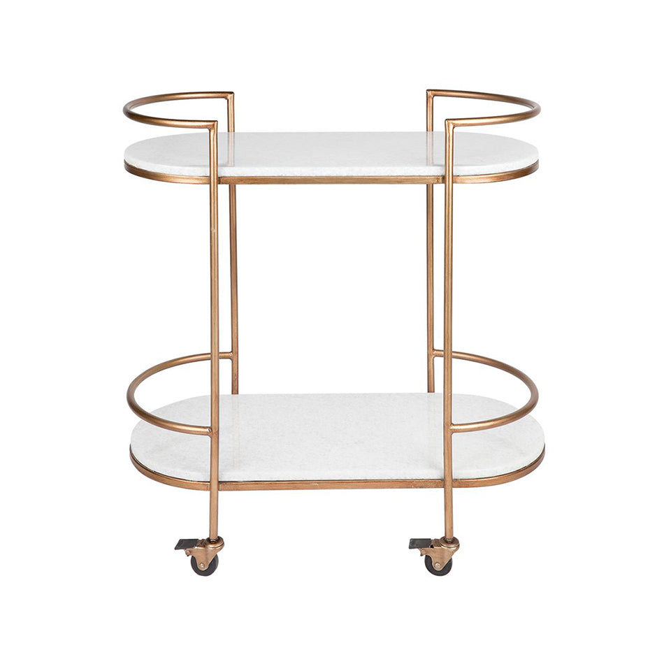 Southside Gold and Marble Drinks Trolley