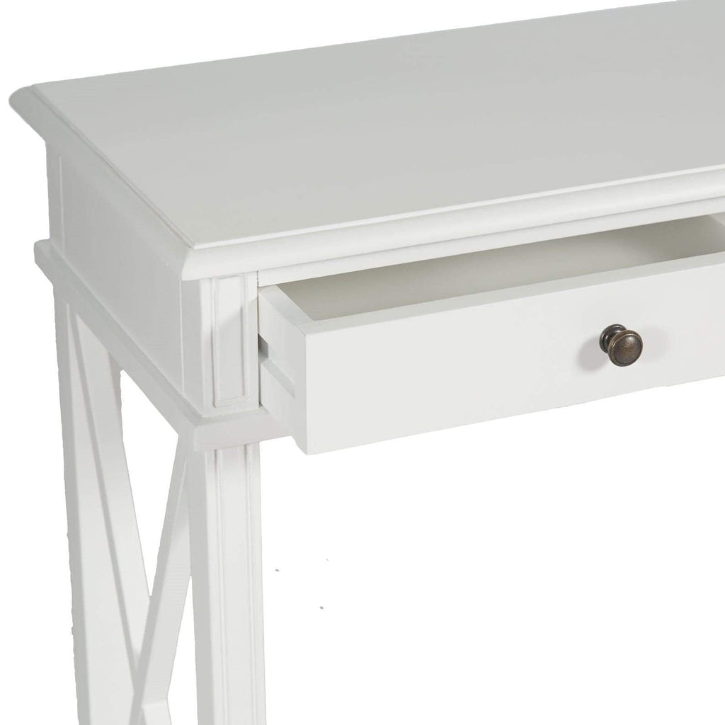 Saba White Hamptons Console Table | White Console Table