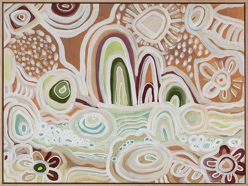 River Country Tan Aboriginal Art